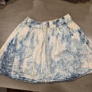 💙Sparkle & Fade Blue and White Tie-Dye Circle Skirt